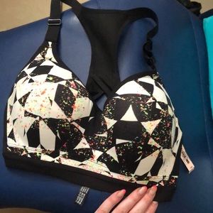 NWT Victoria’s Secret splatter paint sports bra